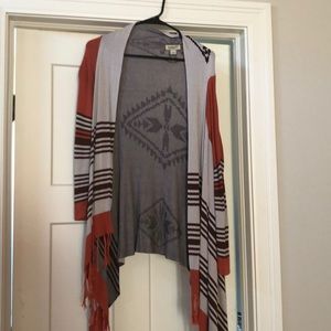 Rust, tan and brown tribal Cardigan